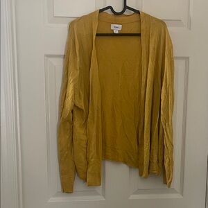 Mustard Yellow Open Cardigan